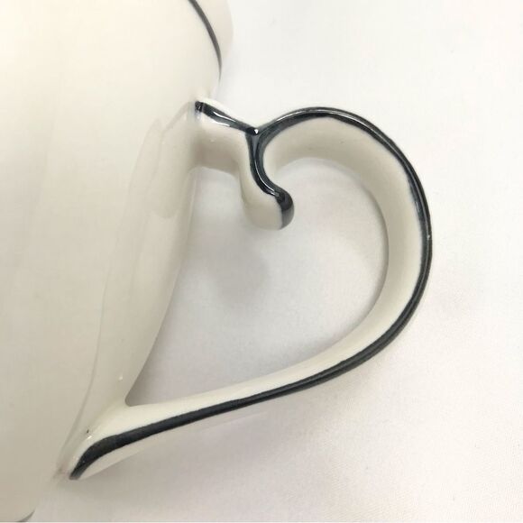 Anthropologie Katie Mandy Black Monogram Initial Letter “B” White Ceramic Mug - Picture 10 of 12